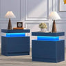 Set of 2 Modern LED Remote Controlled Nightstands - Omega Lifestyles