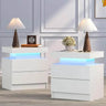 Set of 2 Modern LED Remote Controlled Nightstands - Omega Lifestyles