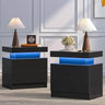 Set of 2 Modern LED Remote Controlled Nightstands - Omega Lifestyles