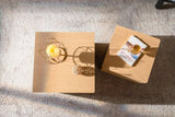 Set of 2 Modern Natural Wood Nesting Cube Side Tables - Omega Lifestyles