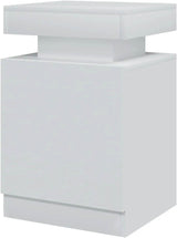 Set of 2 Modern Wood Nightstands With LED Lights - Omega Lifestyles