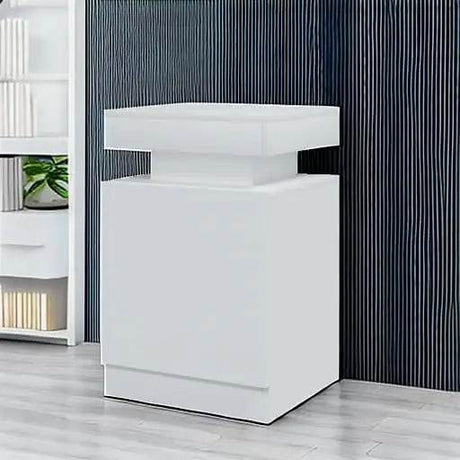 Set of 2 Modern Wood Nightstands With LED Lights - Omega Lifestyles