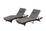 Set Of 2 Outdoor Wicker Reclining Lounge Chairs - Omega Lifestyles
