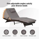 Set Of 2 Outdoor Wicker Reclining Lounge Chairs - Omega Lifestyles