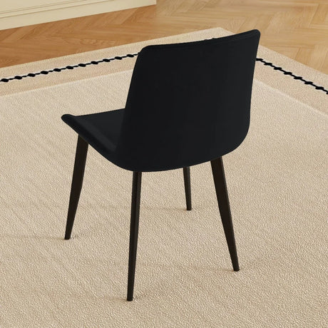 Set of 4 Modern PU Leather Dining Chairs With Carbon Steel Legs - Omega Lifestyles