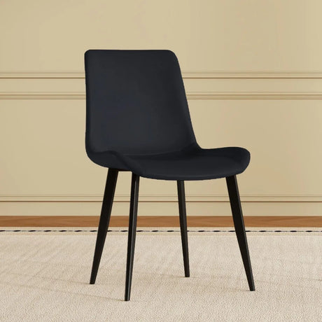 Set of 4 Modern PU Leather Dining Chairs With Carbon Steel Legs - Omega Lifestyles