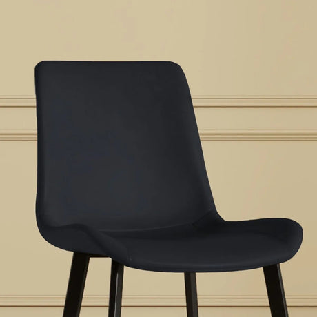 Set of 4 Modern PU Leather Dining Chairs With Carbon Steel Legs - Omega Lifestyles