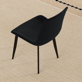 Set of 4 Modern PU Leather Dining Chairs With Carbon Steel Legs - Omega Lifestyles