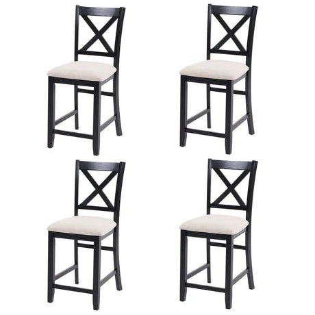 Set of 4 Modern Wooden Counter Height Dining Chairs - Omega Lifestyles