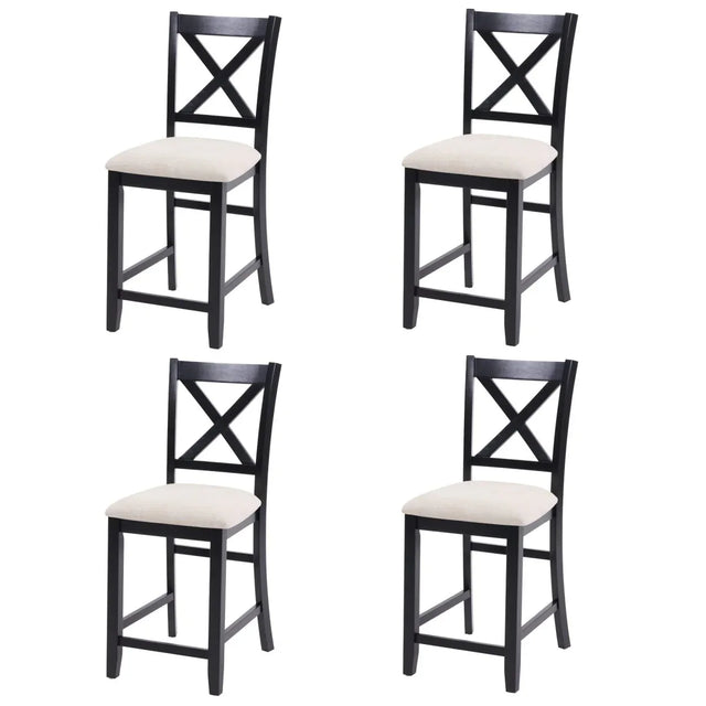 Set of 4 Modern Wooden Counter Height Dining Chairs - Omega Lifestyles