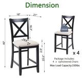 Set of 4 Modern Wooden Counter Height Dining Chairs - Omega Lifestyles