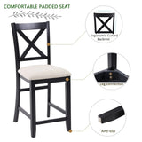 Set of 4 Modern Wooden Counter Height Dining Chairs - Omega Lifestyles