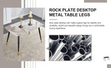 Sintered Stone Dining Table And Four PU Chairs Set - Omega Lifestyles