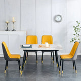 Sintered Stone Dining Table And Four PU Chairs Set - Omega Lifestyles