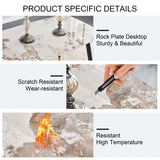 Sintered Stone Dining Table And Four PU Chairs Set - Omega Lifestyles