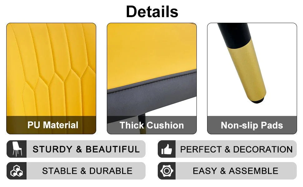 Sintered Stone Dining Table And Four PU Chairs Set - Omega Lifestyles