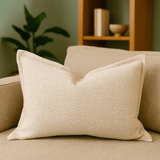Soft Ivory Plush Polyester Throw Pillow - Driftwood - Omega Lifestyles