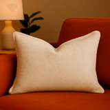 Soft Ivory Plush Polyester Throw Pillow - Driftwood - Omega Lifestyles