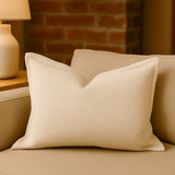 Soft Ivory Plush Polyester Throw Pillow - Driftwood - Omega Lifestyles