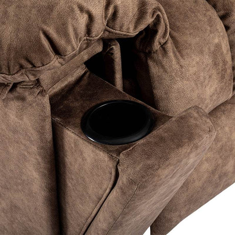 Soft Velvet Swivel Rocking Massage Recliner Chair - Driftwood - Omega Lifestyles