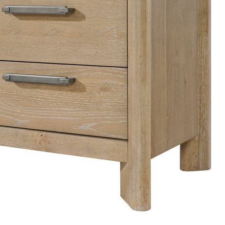 Solid Wood Contemporary Brown Side Server Cabinet - Driftwood - Omega Lifestyles