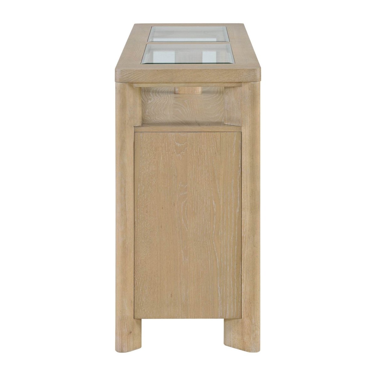 Solid Wood Contemporary Brown Side Server Cabinet - Driftwood - Omega Lifestyles