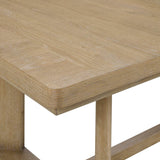 Solid Wood Contemporary Brown Trestle Table 80 - Inch - Driftwood - Omega Lifestyles