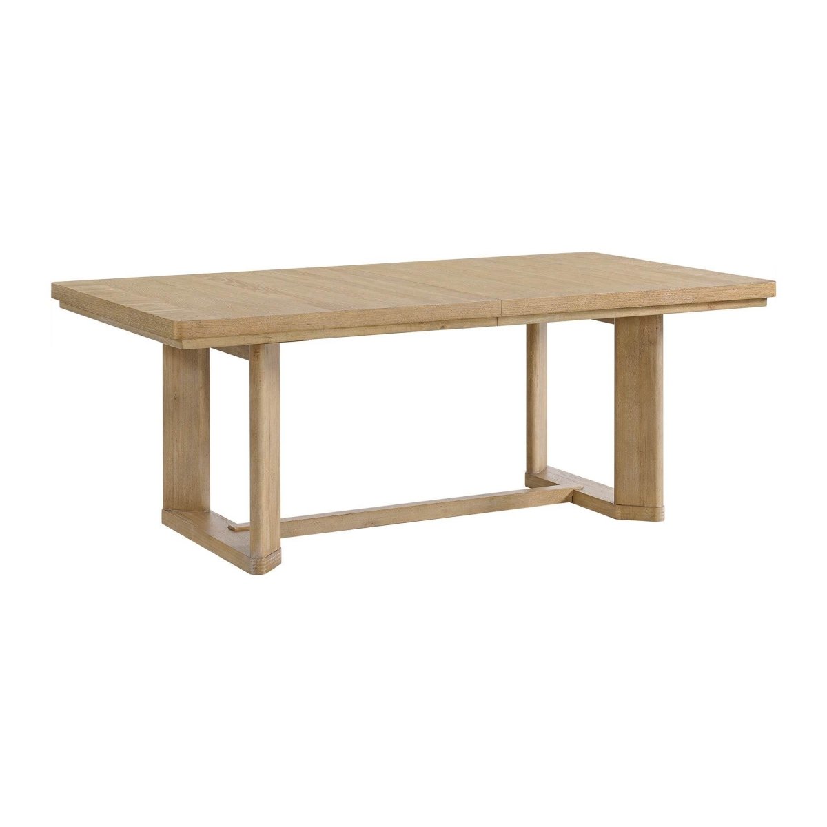 Solid Wood Contemporary Brown Trestle Table 80 - Inch - Driftwood - Omega Lifestyles
