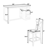 Solid Wood Farmhouse Counter Height Dining Table Set - Omega Lifestyles