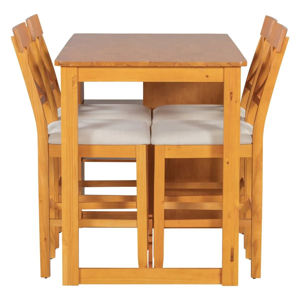 Solid Wood Farmhouse Counter Height Dining Table Set - Omega Lifestyles