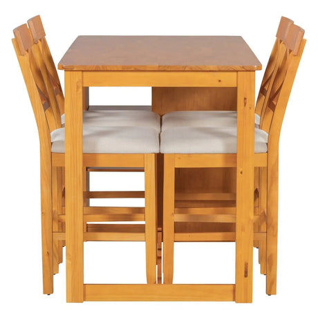 Solid Wood Farmhouse Counter Height Dining Table Set - Omega Lifestyles