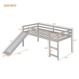 Solid Wood Twin Loft Bed With Ladder and Guardrails - Sleep Galleria
