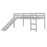 Solid Wood Twin Loft Bed With Ladder and Guardrails - Sleep Galleria