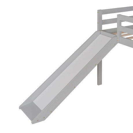 Solid Wood Twin Loft Bed With Ladder and Guardrails - Sleep Galleria