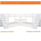 Solid Wood Twin Over Twin Full Bunk Bed With Trundle - Sleep Galleria