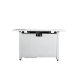 Steel Rectangular 43-Inch Outdoor Propane Fire Pit Table - Omega Lifestyles