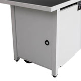 Steel Rectangular 43-Inch Outdoor Propane Fire Pit Table - Omega Lifestyles