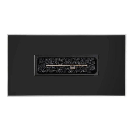 Steel Rectangular 43-Inch Outdoor Propane Fire Pit Table - Omega Lifestyles