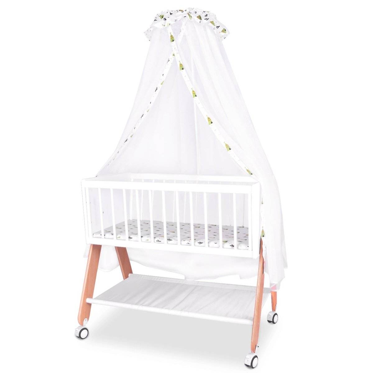 Stylish Wooden Bedside Bassinet Sleeper With Mosquito Net - Omega Lifestyles