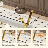 Tempered Glass Dining Table With Eight PU Chairs Set - Omega Lifestyles