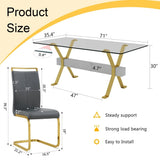 Tempered Glass Dining Table With Eight PU Chairs Set - Omega Lifestyles