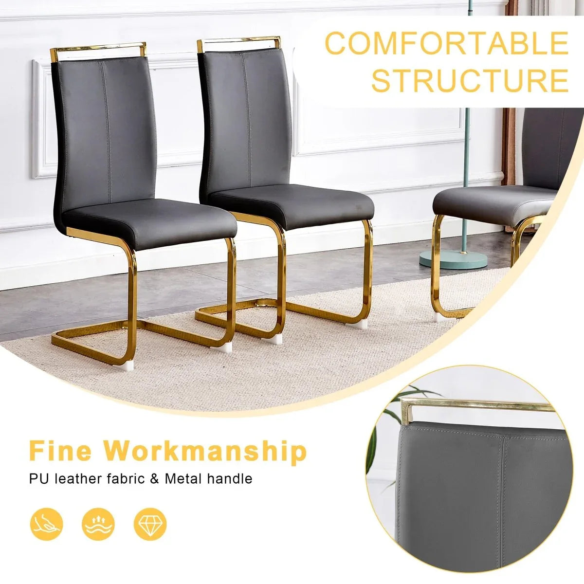 Tempered Glass Dining Table With Eight PU Chairs Set - Omega Lifestyles