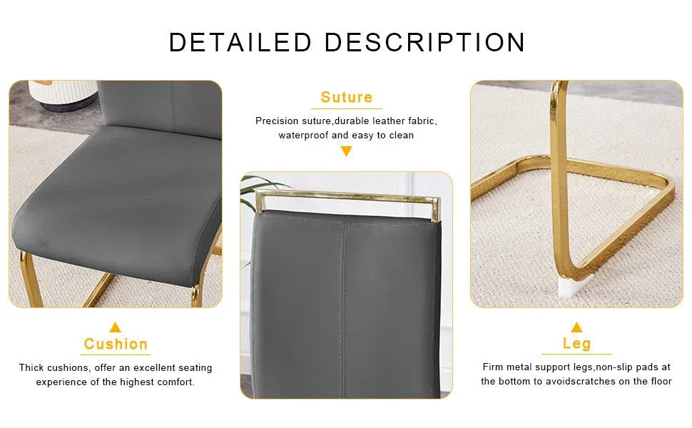 Tempered Glass Dining Table With Eight PU Chairs Set - Omega Lifestyles