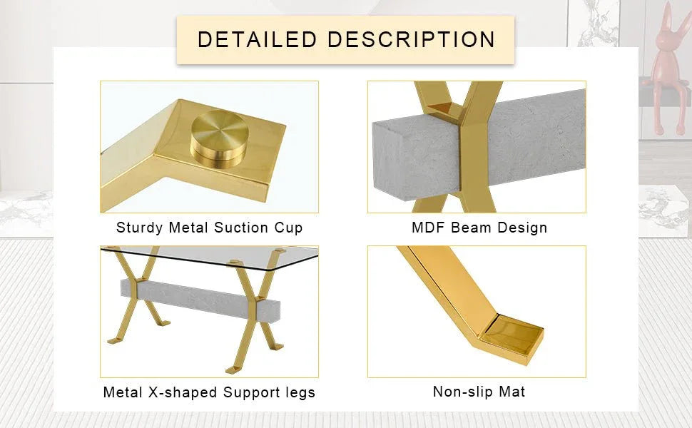 Tempered Glass Dining Table With Eight PU Chairs Set - Omega Lifestyles