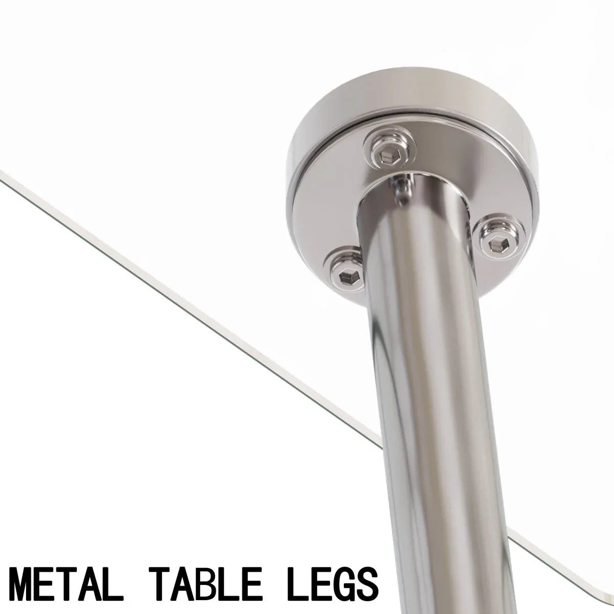 Tempered Glass Dining Table With Four PU Chairs Set - Omega Lifestyles