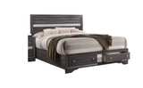 Traditional Gray Wood 5-Piece Bedroom Furniture Set - Omega Lifestyles