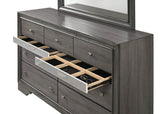 Traditional Gray Wood 5-Piece Bedroom Furniture Set - Omega Lifestyles