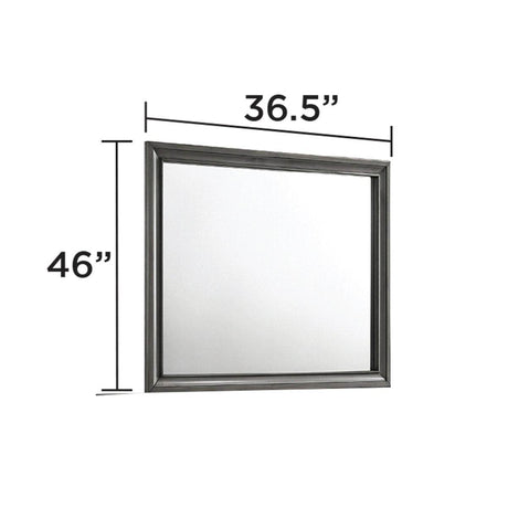 Traditional Gray Wood 5-Piece Bedroom Furniture Set - Omega Lifestyles