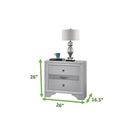 Traditional White Wood 5-Piece Bedroom Furniture Set - Omega Lifestyles