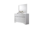 Traditional White Wood 5-Piece Bedroom Furniture Set - Omega Lifestyles